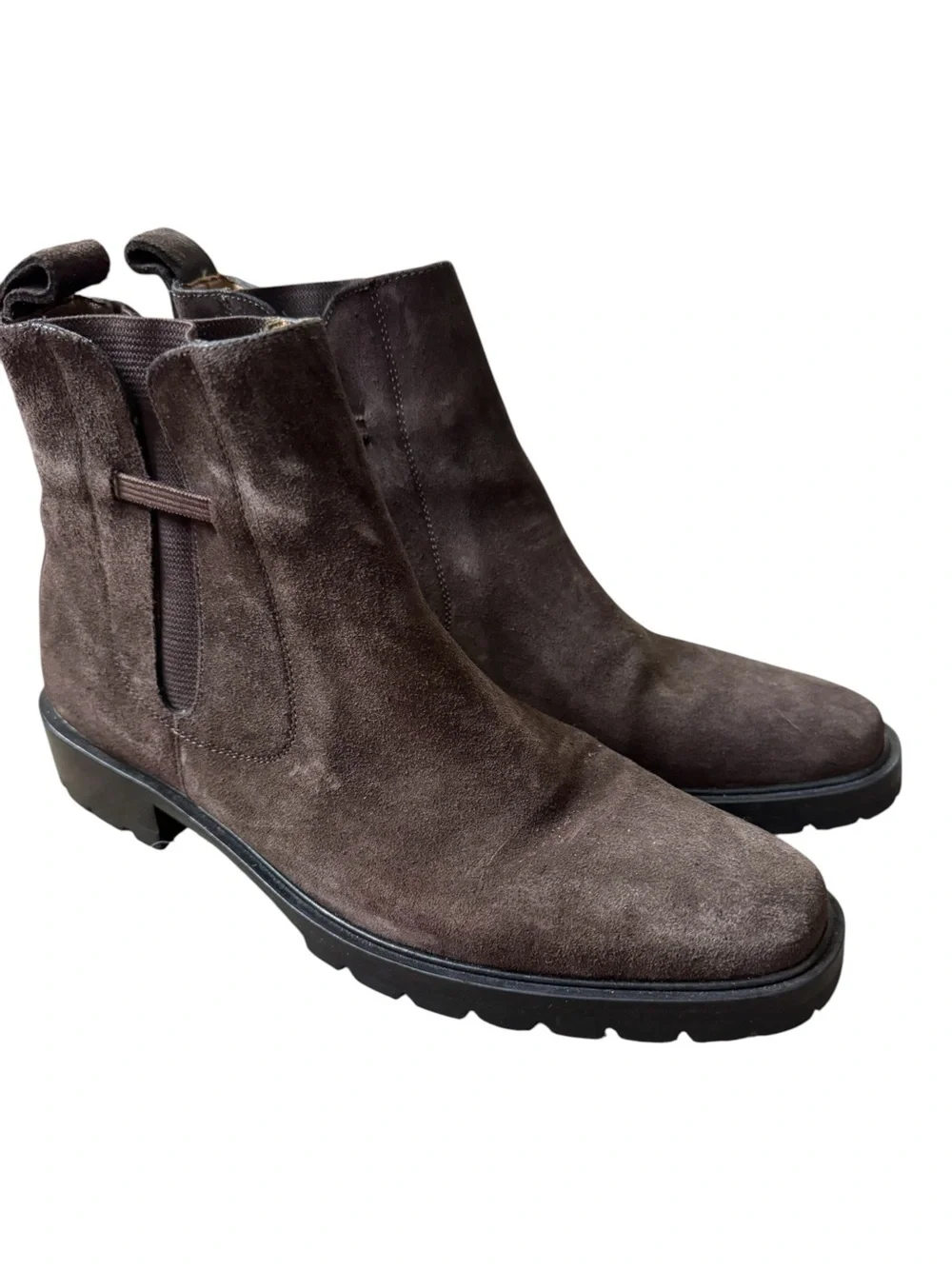 Women's Brown Suede Ankle Chelsea Booties